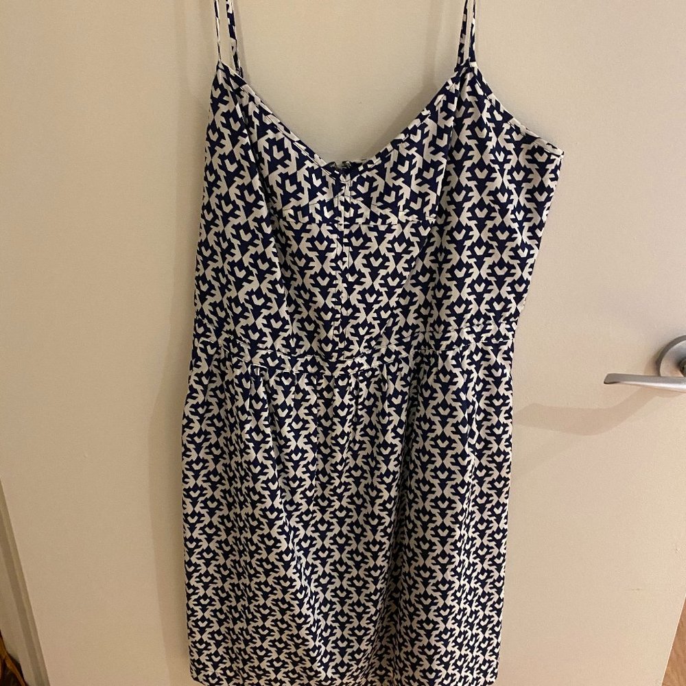 Patterned Romper (Blue & White)